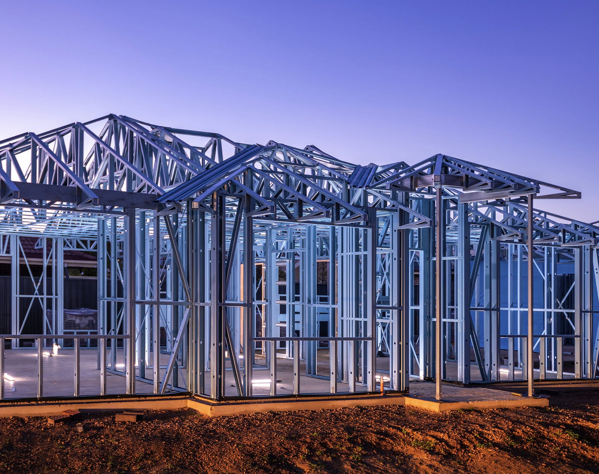 Steel frame structure supplied by BlueScope Steel